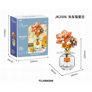 Конструктор Jaki JK2506 Цветы Букет с ароматизатором 25х9х25 см Конструктор Jaki JK2506 Цветы Букет с ароматизатором 25х9х25 см