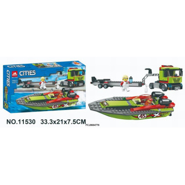 Конструктор BELA 11530 Сити "Транспортировщик скоростных катеров" 250 дет. 33.3х21х7.5 см Конструктор BELA 11530 Сити "Транспортировщик скоростных катеров" 250 дет. 33.3х21х7.5 см