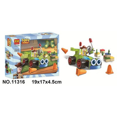 Конструктор Bela 11316 Toy 4 "Вуди на машине" 75 дет. в коробке 19х17х4.5см