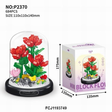 Конструктор Yodaka P2370 "Весенняя Роза" 684 дет. 13.5x13.5x17.5 Конструктор Yodaka P2370 "Весенняя Роза" 684 дет. 13.5x13.5x17.5