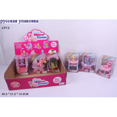 Набор PLAY Smart "Мини пони" 6 шт. в упаковке 40х31 см Набор PLAY Smart "Мини пони" 6 шт. в упаковке 40х31 см
