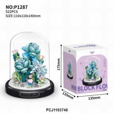 Конструктор Yodaka P1287 "Очаровательная голубая роза " 522 дет. 13.5x13.5x17.5 Конструктор Yodaka P1287 "Очаровательная голубая роза " 522 дет. 13.5x13.5x17.5