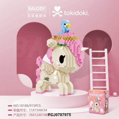 Конструктор Balody 18188 Питомцы "Единорог" 915 дет. 11х15х8 см