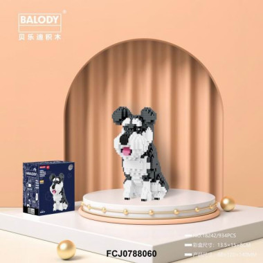 Конструктор Balody 18242 Питомцы "Шнауцер" 934 дет. 13.5x15x8 см