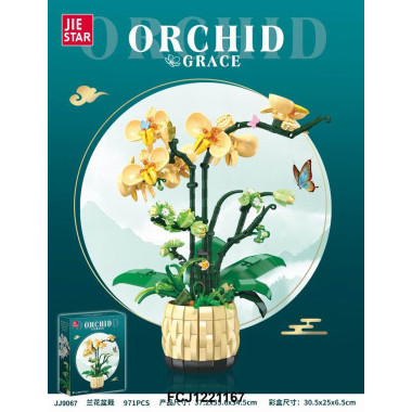 Конструктор JJ9067 "Орхидея" 971 дет. 30.5х6.5х25