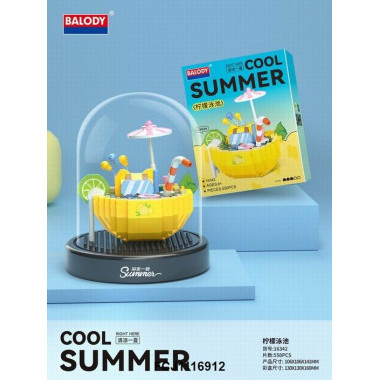 Конструктор Balody 16342 Лимонный бассейн в колбе 3D 550дет. 13x13x16.3 Конструктор Balody 16342 Лимонный бассейн в колбе 3D 550дет. 13x13x16.3