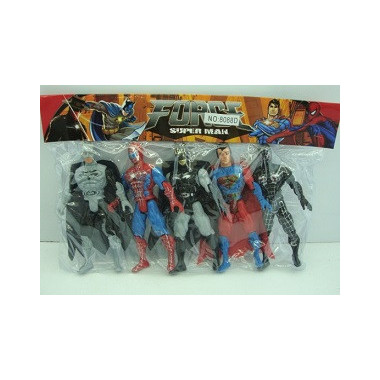 Набор Супергероев в пакете 5 героев размер упак. 34х22 см Набор Супергероев в пакете 5 героев размер упак. 34х22 см