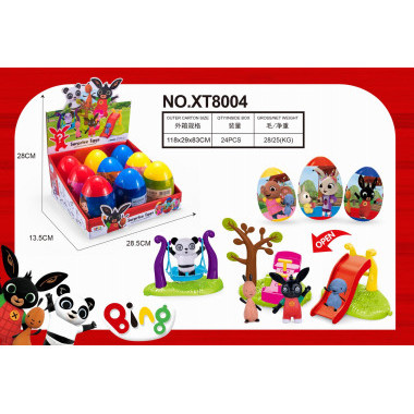 Яйцо сюрприз BING герои из мультиков 9шт в упаковке