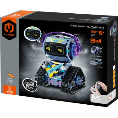 Конструктор iM.Master NEW 8055 Интеллектуальный программируемый Цифровой дисплей Гитарист/Транспортер/Ролик 3в1/433шт