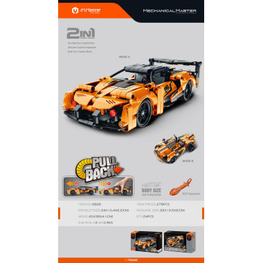 Конструктор iM.Master 5828 «Воин Супербег и горный велосипед 2 в 1» 277дет. 30X20X6