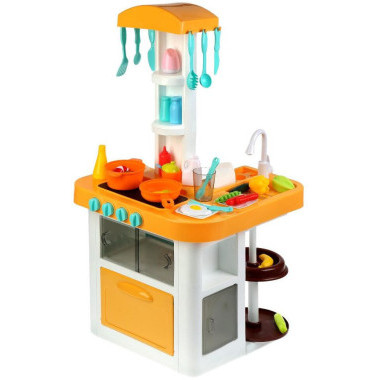 Кухня Kitchen с холодильником 40 предметов вода+свет+звук в коробке 76х41х39 см