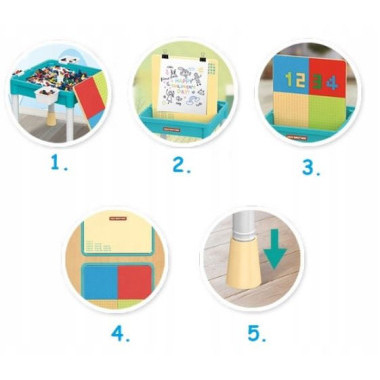 Набор Table Block стол с игровым полем для сборки конструктора и стул в кор. 58х47х51.5см