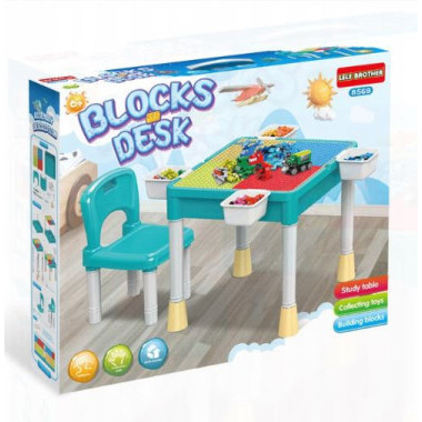 Набор Table Block стол с игровым полем для сборки конструктора и стул в кор. 58х47х51.5см