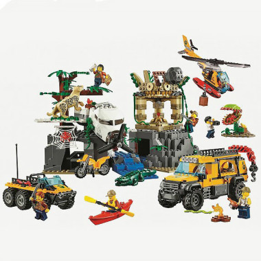 Конструктор BELA 10712 Джунгли &quot;База исследователей джунглей&quot; 857 дет. 50х40х9см