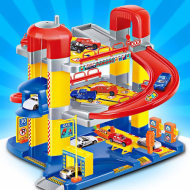 Парковка 3-х ярусная и 4 машинки 59х12х47.5см