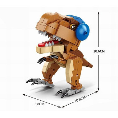 Конструктор PinGao Blocks 20037 Динозавр DJ Little Prince 176 дет.