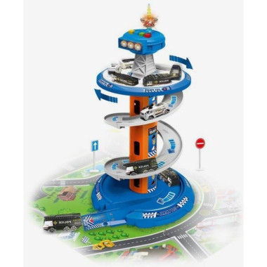 Музыкальная, функциональная парковка с машинками и ковриком  50.5х8.5х37.5 см Музыкальная, функциональная парковка с машинками и ковриком  50.5х8.5х37.5 см