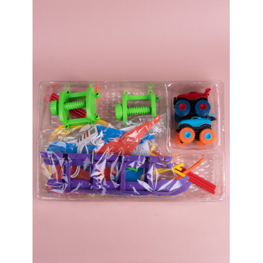 Гоночные машинки Монстр-Трак Trix Truk с трассой, трос в коробке 24х7.5х16см.