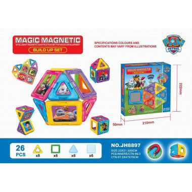 Конструктор магнитный Build up set 26 дет. 22х21х5.5