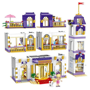 Конструктор Lepin 3040 Френдс Гранд-отель 1552 дет. 62x42x10 см