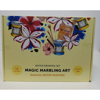 Набор для творчества Эмбру Рисуем по воде (формат А4) 27х5х36 см