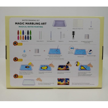 Набор для творчества Эмбру Рисуем по воде (формат А4) 27х5х36 см
