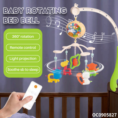 Каруселька на детскую кроватку с проектором на р/у 31х8х27