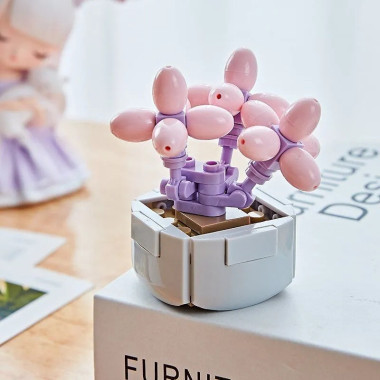 Конструктор 104B Цветы &quot;Суккуленты в горшке&quot; 16 шт в д/б