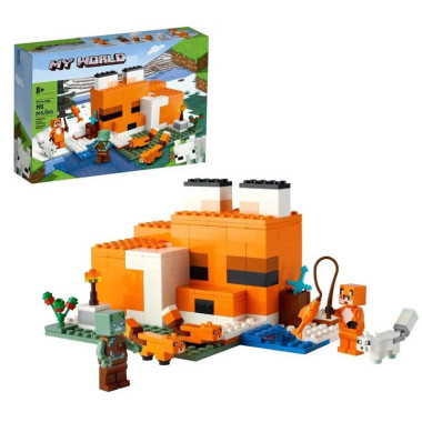 Конструктор Lepin 1077 Майнкрафт Лисья хижина 193 дет 39х28х8 см