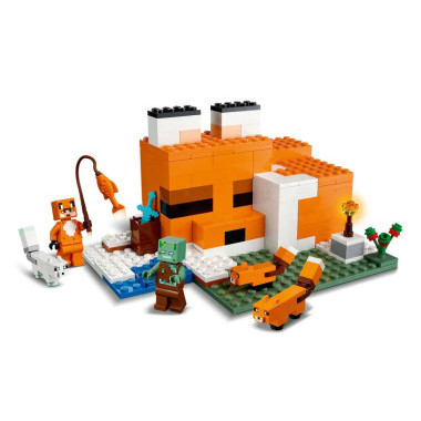 Конструктор Lepin 1077 Майнкрафт Лисья хижина 193 дет 39х28х8 см