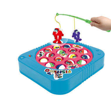 Музыкальная рыбалка на батарейках 9 рыбок 20х13.9х3.6