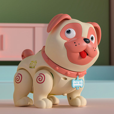 Музыкальная игрушка на батарейках Собачка звук, свет, дым (2 вида)