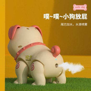 Музыкальная игрушка на батарейках Собачка звук, свет, дым (2 вида)