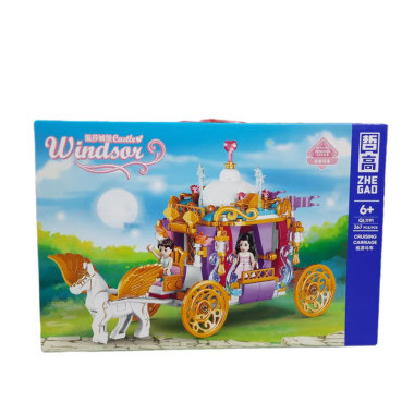 Конструктор Zhe Gao QL1191 Принцессы &quot;Парадная карета&quot; 367 дет. 42.5x28x6.8