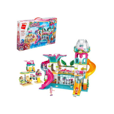 Конструктор Qman 2022 Аквапарк Саншайн 828 дет 56х36х7 см