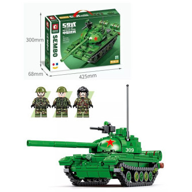Конструктор Sembo 203105 Техника &quot;Танк 59 Medium&quot; 489 дет.
