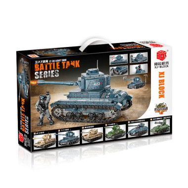 Конструктор BBlock XJ-868B Техника &quot;Танк Three Eight T&quot; 437 дет. 43x27x6.5 см