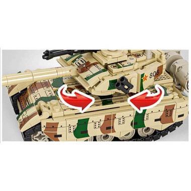 Конструктор BBlock XJ-839F Основной боевой танк 96-го типа 547дет. 48х30х7
