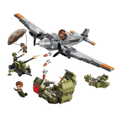 Конструктор Qman 21013 &quot;Война с наземными и воздушными бомбардировками&quot;  557 дет.