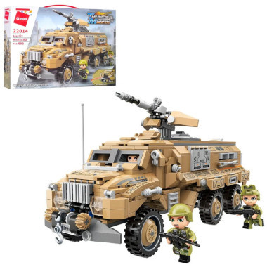 Конструктор Qman 22014 Миссия Гром: Бронетранспортёр 603 дет 43х32х7 см