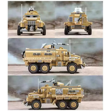 Конструктор Qman 22014 Миссия Гром: Бронетранспортёр 603 дет 43х32х7 см