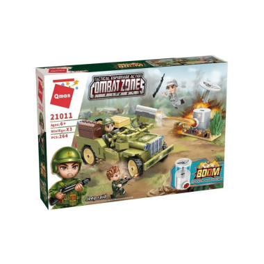 Конструктор Qman 21011 "Армейский Джип" 264 дет.