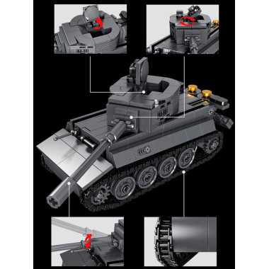 Конструктор Forange Block FC4003 Германский тяжелый танк Tiger I 385дет.