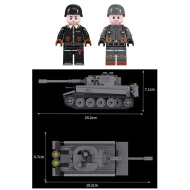Конструктор Forange Block FC4003 Германский тяжелый танк Tiger I 385дет.