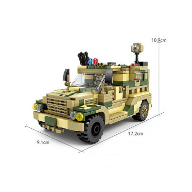 Конструктор Kazi 84118 Техника Внедорожник военной разведки 377 дет 42х30х7 см