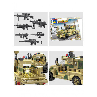 Конструктор Kazi 84118 Техника Внедорожник военной разведки 377 дет 42х30х7 см