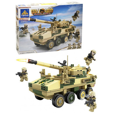 Конструктор Kazi 84117 Техника Колесный танк разведки 372 дет 42х30х7 см Конструктор Kazi 84117 Техника Колесный танк разведки 372 дет 42х30х7 см
