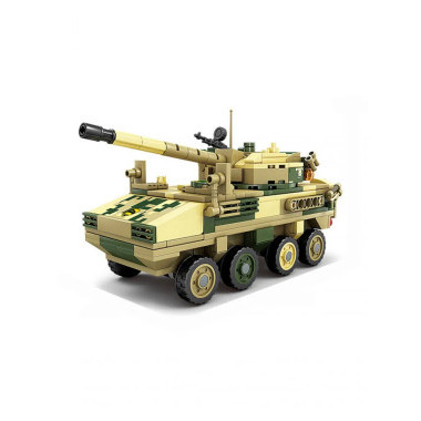 Конструктор Kazi 84117 Техника Колесный танк разведки 372 дет 42х30х7 см
