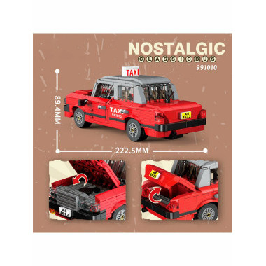 Конструктор Zhe Gao Ретро такси 991010, 700 дет 38x28x6.8