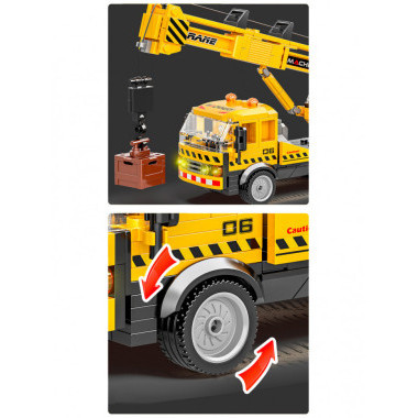 Конструктор BBlock XJ-847C Техника &quot;Подъёмный кран&quot; 365 дет. 48х7х30 см